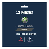Xbox Game Pass Ultimate 12 Meses - Códigos De 25 Dígitos