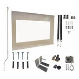 Kit Toldo Cortina Vertical Transparente 3,50x3,00 Kit Kit