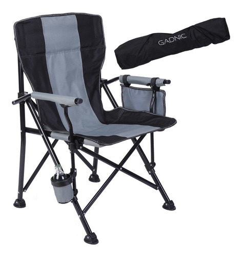 Silla Plegable Gadnic Tela Resistente Cp15 Director Camping Color Negro