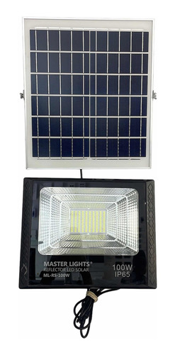 Reflector Solar De 100w Para Iluminación Exterior Recargable