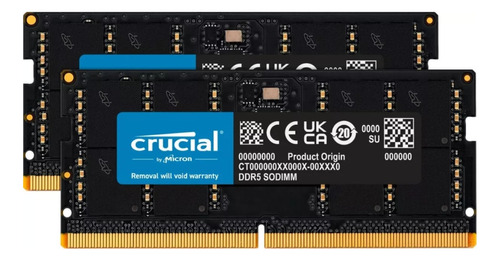 Memoria Ram Crucial 64gb (2x32gb) Ddr5 4800mhz Cl40