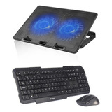 Suporte Notebook Base Nbc-50bk Teclado Mouse Sem Fio W10bk