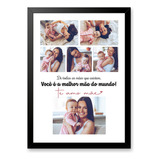 Quadro Personalizado Para Mães Presentes Com Vidro E Moldura