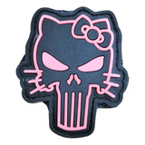 Parche Táctico Militar Pvc Kitty Gato Rosa Punisher Airsoft