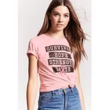 Remera Sda Marca Forever 21, Rosa Leyenda Survivor, Talle L