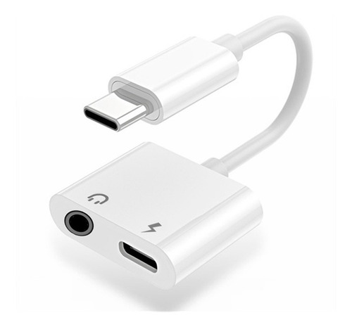 Adaptador Tipo C Audifonos + Carga Auxiliar 3.5 Celular