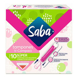 Saba Saba Tampón Con Aplicador Compacto; Absorción Súper/