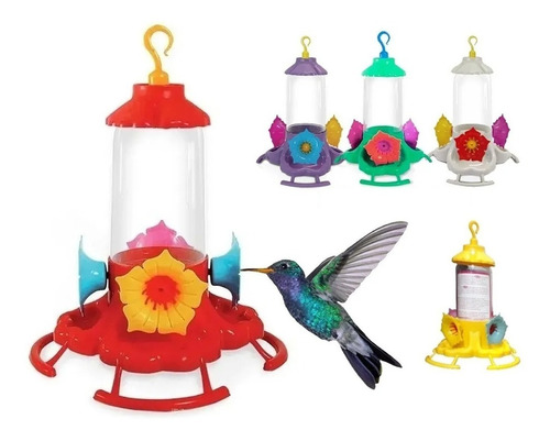 Bebedero Aves Nectar Colibri Exzootix Plastpet Jardin Flor