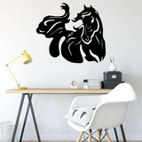 Quadro Decorativo Animais Aplique Mdf 3mm - Diversos Cor Cavalo Cor Da Armação Preto