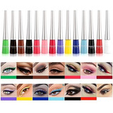 Delineadores - Luxsea 14 Colors Waterproof Eyeliner Set Long