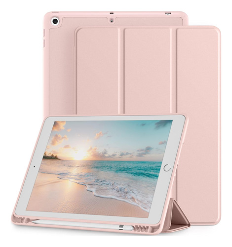 Funda iPad Mastten 10.2 9na/8va/7ma Gen Auto Wake/sleep/pink