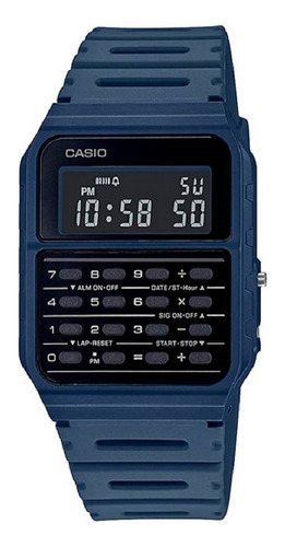 Reloj Casio Ca-53wf-2bcf Nerd Unisex Con Calculadora Azul