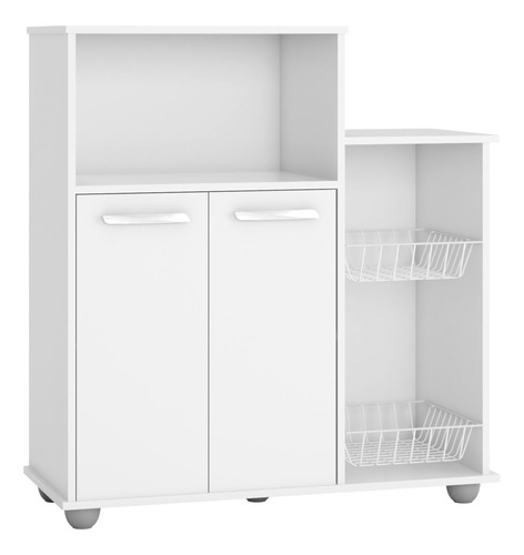 Cozinha Moderna Armario Sollys 2 Portas Multiuso Luxo Rack