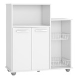 Cozinha Moderna Armario Sollys 2 Portas Multiuso Luxo Rack