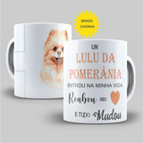 Caneca Porcelana Pets Raça Dog Lulu Da Pomerania