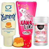 Combo Gel Xana Loka Lubrificante Comestível Yummy +bolinha  