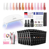 Jewhiteny Kit De Uas Polygel  14 Piezas De Gel De Poligel Pa