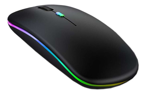 Mouse Sem Fio Recarregável Wireles Optico Led Rgb Ergonômico