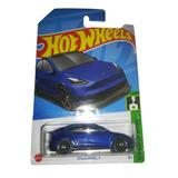 Tesla Model Y Azul Marino Hot Wheels 1/64 