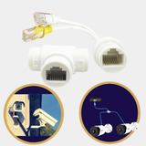 Kit 2 Splitter Para Câmera Segurança Ip Poe Adaptador 100m