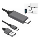 Cable Adaptador Hdtv 4k Tipo C A Usb De 2m Tablet Android