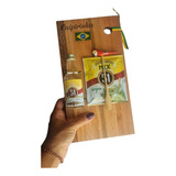 3 Kits Caipirinha Cachaça Tábua Souvenir Lembrança Do Brasil