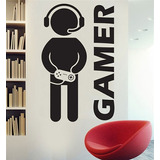 Adesivo De Parede Frase Gamer Tam 40cmx65cm