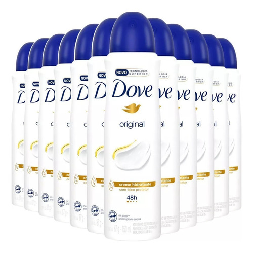 Desodorante Antitranspirante Kit 12 Unidade Original Dove