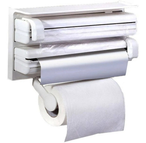 Dispensador Triple Papel De Cocina Toalla Nova, Aluminio.