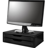 Suporte Monitor Base Mesa Pc Com 2 Gavetas Para Escritório