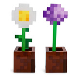 Minecraft Daisy And Allium Flower Pot - Juego De 2 Lámparas