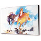 Cuadro 50x30cms Tipo Oleo Caballo2 Decorativo