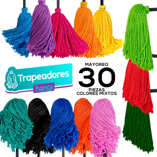 Mayoreo 30 Pz - Trapeador H2no Microfibra De Colores Premium
