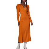 Vestido Colcci Slim Laranja Feminino