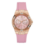 Reloj Para Mujer Guess Limelight W1053l3 Color Rosa Color Del Bisel Oro Rosa