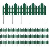 Cerco Plastico Para Borde De Jardin - 12 U. De 58x15cm/verde