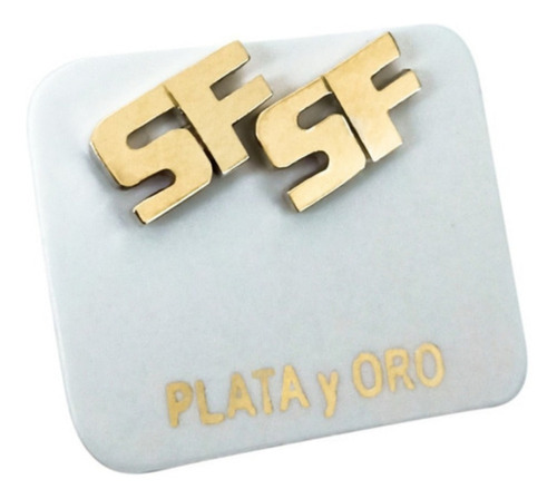 Par Aros Aritos Iniciales Plata 925 Oro 18k Identidad Letras