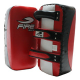 Par Thai Pads 100% Piel Fire Sports Box Mma Planos Rojos