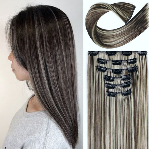 Extenciones De Cabello Fibra Resistente Al Calor