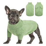 Queenmore Sueter Pequeno Para Perro, Ropa De Punto Trenzado 