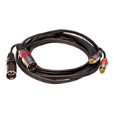 Cable De Conexion Audio Estereo 2 Xlr Macho A 2 Rca Macho