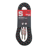 Cable Stagg Sgc6vt Bk Mallado Negro Plug - Plug 6 Metros