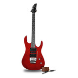 Guitarra Eléctrica Concerto Series By Premiata 31-pg Color Rojo Material Del Diapasón Álamo Laminado Orientación De La Mano Diestro