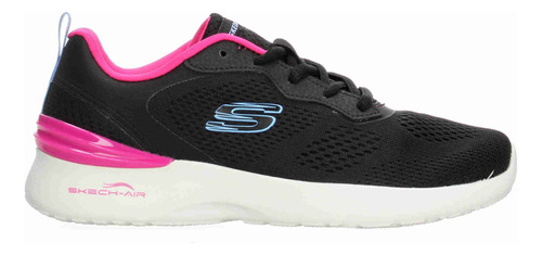 Tenis Deportivo Skechers Con Cintas Color Negro Para Mujer 