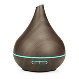 Humidificador Difusor Ultrasónico 400ml Caoba