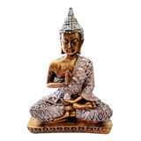 Buda Hindu Médio Decoração Hindu Estatua Chakras Gesso Color