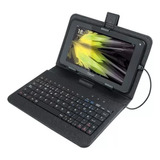 Estuche Funda Ecocuero Con Teclado Tablet 7 Lapiz Colores