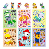 Kit 6 Hojas De Stickers Infantiles Didácticos De Paw Patrol