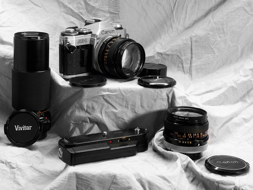 Canon Ae-1 Prata - Kit Com 28mm, 50mm E 70-210mm E Mais. 