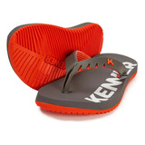 Chinelo Infantil Kenner Red Kids Menino - Grafite E Laranja